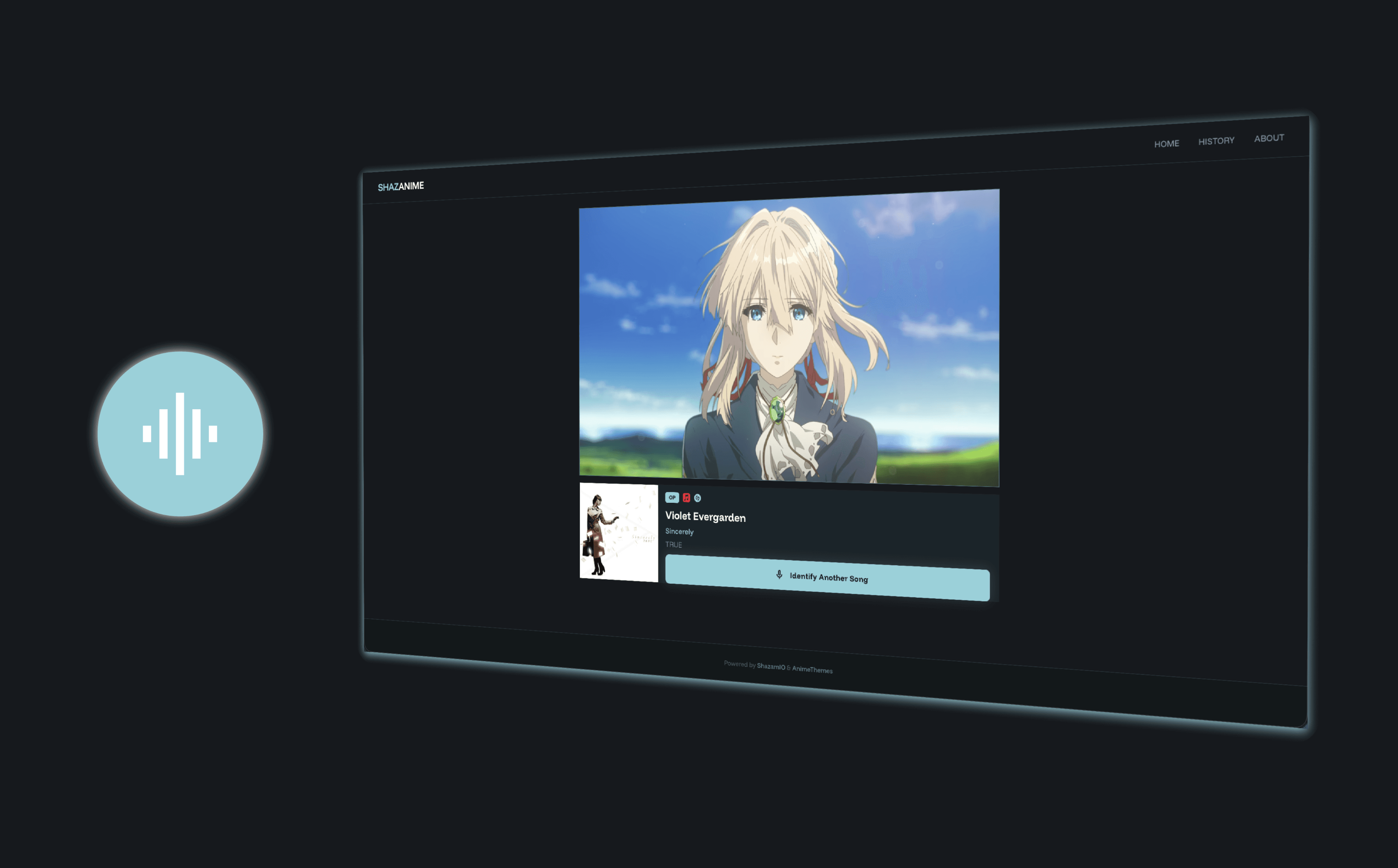 ShazAnime web app screenshot